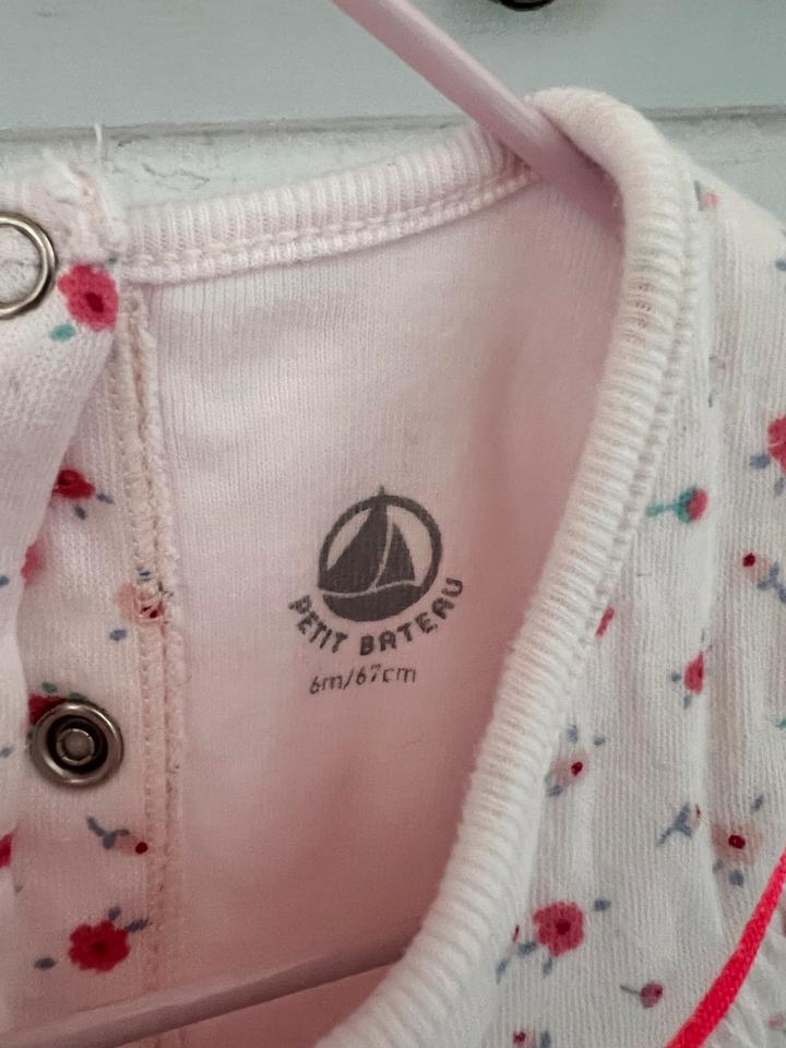 Kleid mit integrierten Body, Petit Bateau, Streublumen, rosa/pink in Abtsgmünd