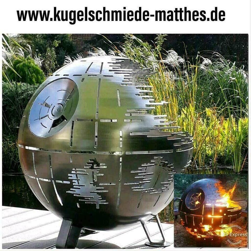 Feuerkugel "Todesstern", Feuersphäre, Feuerstelle, Feuerschale in Schildau