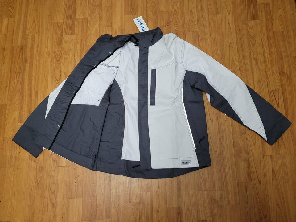 Neu Arbeitskleidung Arbeitsjacke Jacke Pionier weiß grau S - 3XL in Mörfelden-Walldorf