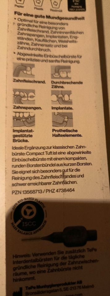Neu⭐ Einbüschelbürste feste Klammer, Zahnersatz, Zähne,... TePe in Stolberg (Rhld)