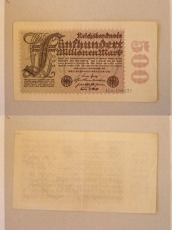 Dachboden 3 Inflation Banknoten Geldscheine 20er Jahre - TemRum5 in Berlin