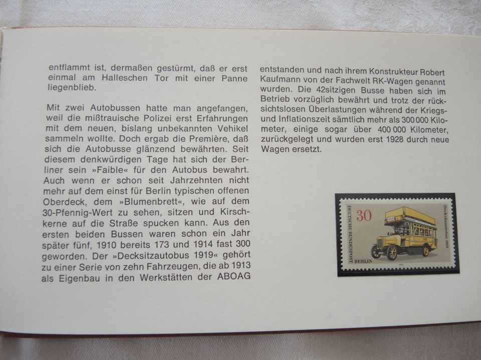 Berliner Verkehrsgeschichte in Briefmarken, inkl. Versand in Bad Bodenteich