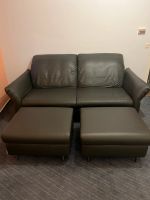 W. Schillig Ledercouch Ledersofa Couch Sofa 3-Sitzer + 2 Hocker Hessen - Butzbach Vorschau