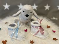 ❤️ Strick-Kiddies ❤️ Taufschuhe ❤️ Gr. 0-3 50 56 62 DIY gestrickt Bayern - Vilshofen an der Donau Vorschau