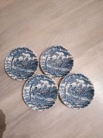 4 x Unterteller Untertassen blau weiß Staffordshire Ware w.neu Baden-Württemberg - Bräunlingen Vorschau