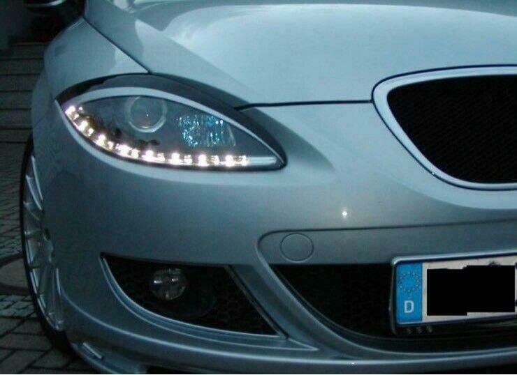 Seat Altea Leon Toledo Led TFL Optik Scheinwerfer schwarz 2005-09 in Calden