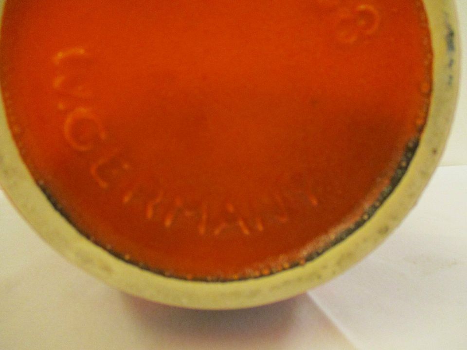 Bodenvase Scheurich Vase Keramik orange dkl.braun Höhe 38cm 70er in Isny im Allgäu