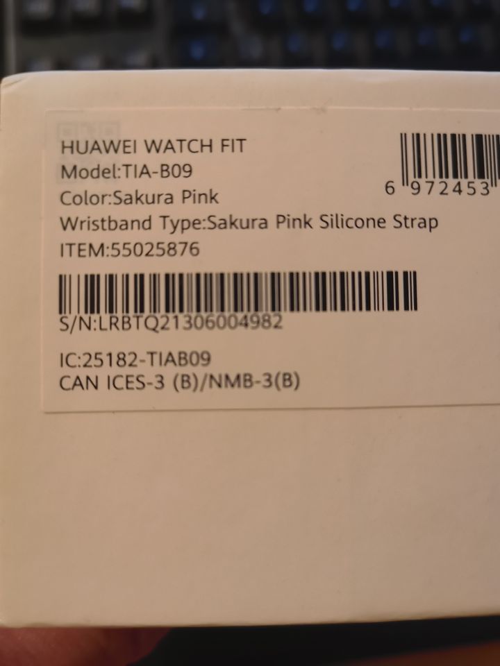 Huawei Watch Fit Sakura Pink, neuwertig OVP in Breuna