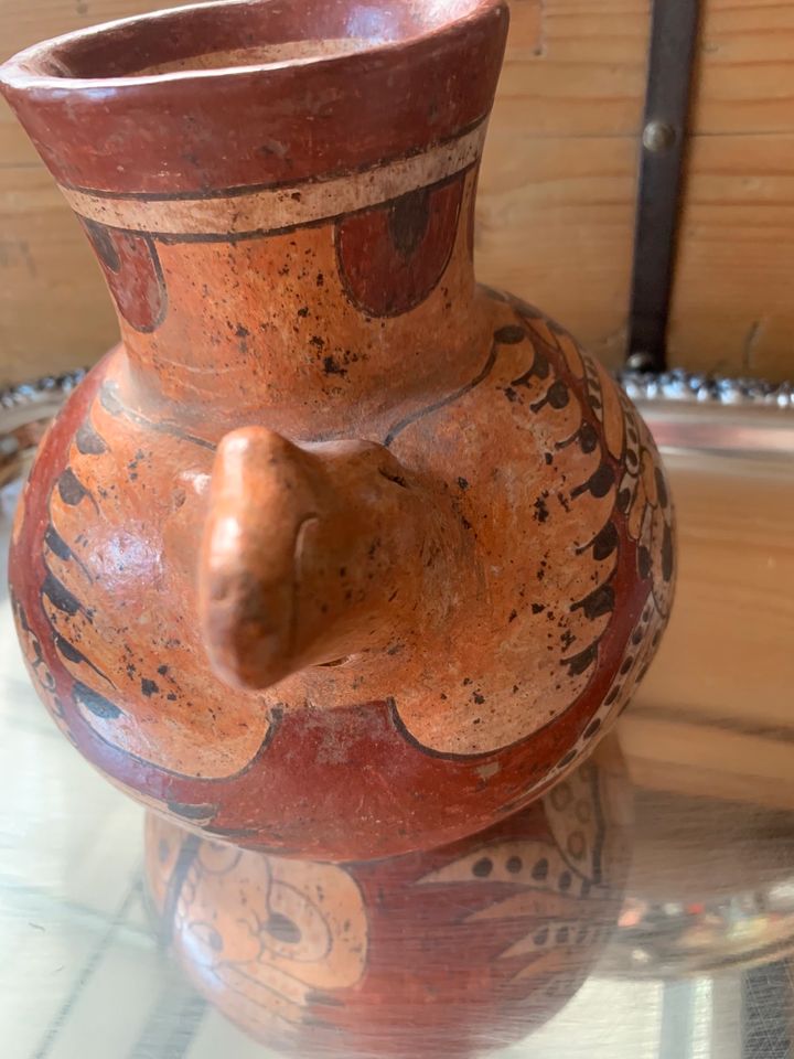 Vase Handgemacht mit Malereien in Erbach