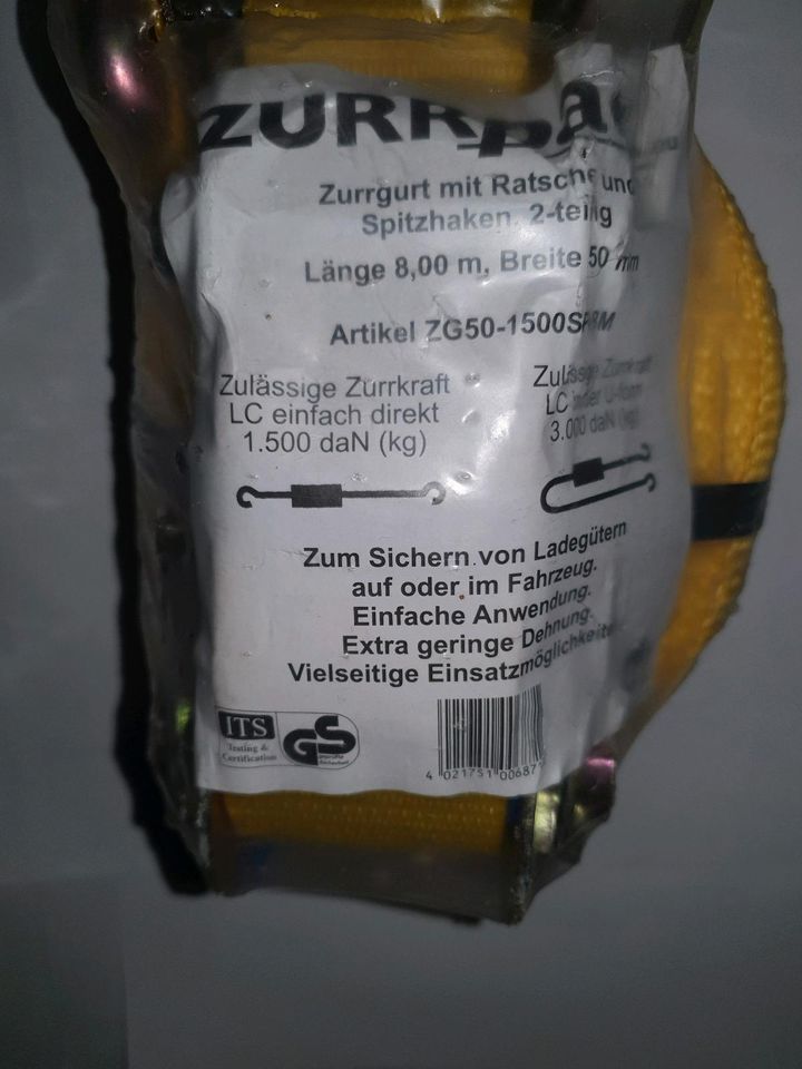 PKW & Lkw Zurrpack Schnallgürtel in gelb *Neu in Illingen