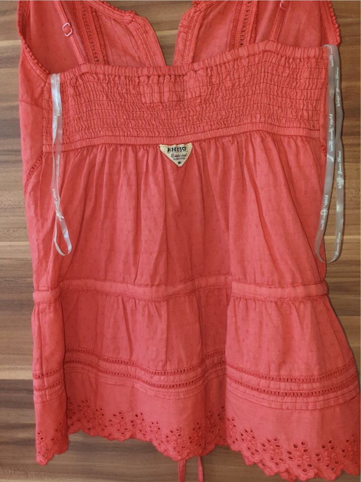 Sommer Top Oberteil durchsichtig Ausschnitt Neckholder XS S 34 36 in Simbach