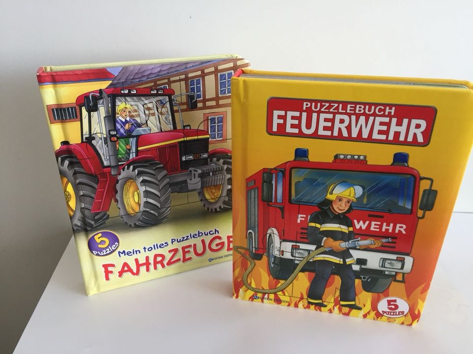 Puzzle Buch 1x Feuerwehr / 1x Fahrzeuge in München