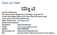 Chor sucht Sopran / Alt / Tenor und Bass Rheinland-Pfalz - Trier Vorschau