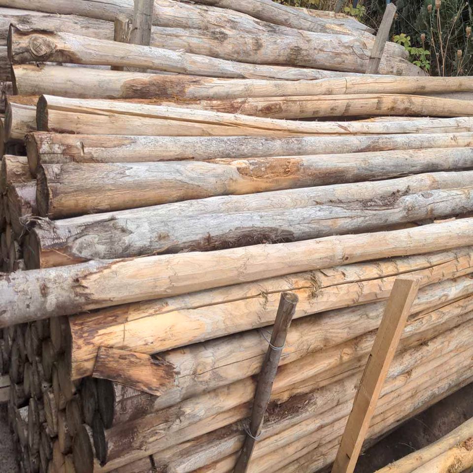 Holzstangen natur | Rundholzstangen | Naturholzstangen in Bad Bocklet