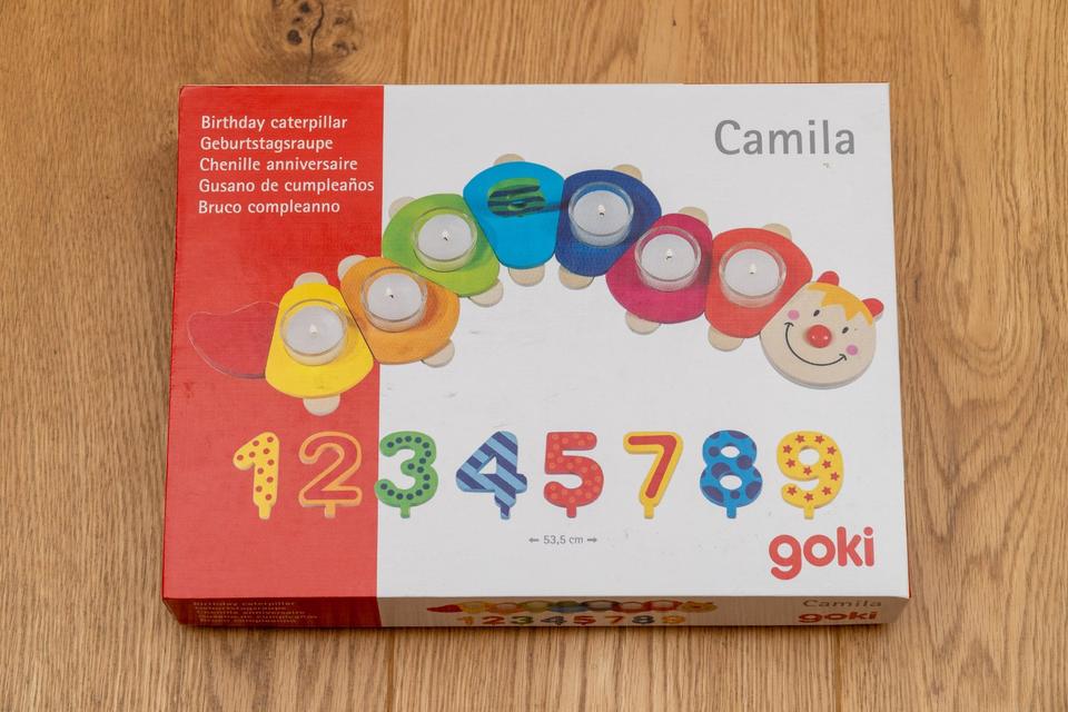 Goki Teelicht- Kerzenhalter Geburtstagraupe Camila Sehr Gut! in Zierenberg