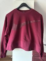 Nike Sweatshirt | Glitzer Swoosh | Dri-FIT | Bordeaux | Gr. S Frankfurt am Main - Nordend Vorschau