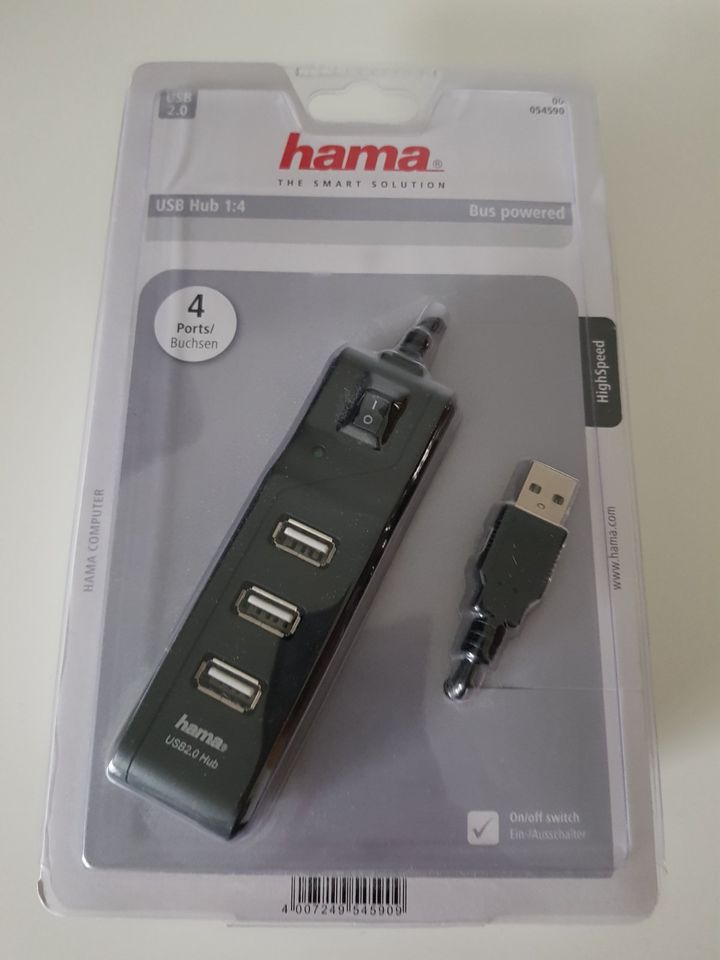 USB Steckdosenleiste / Hub Bus powerd von hama für 4 USB *NEU* in Havelaue