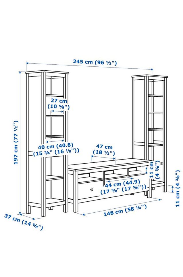 Hemnes Regal TV-Möbel Kombination in Ostfildern