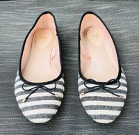 H&M Ballerinas Damen Stoff schwarz weiß gestreift Gr.38 Bayern - Füssen Vorschau