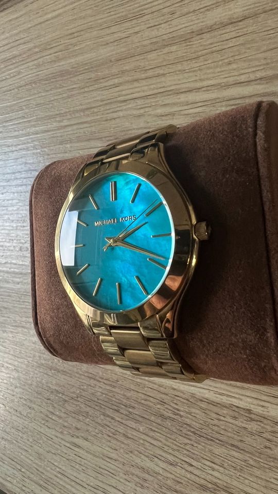 Michael Kors MK 3492 Armbanduhr Gold Blau 40mm in Hohenmölsen