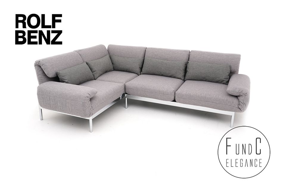 Rolf Benz Plura 380 Relaxsofa Couch Sofa Ecksofa Stoff grau in Unna