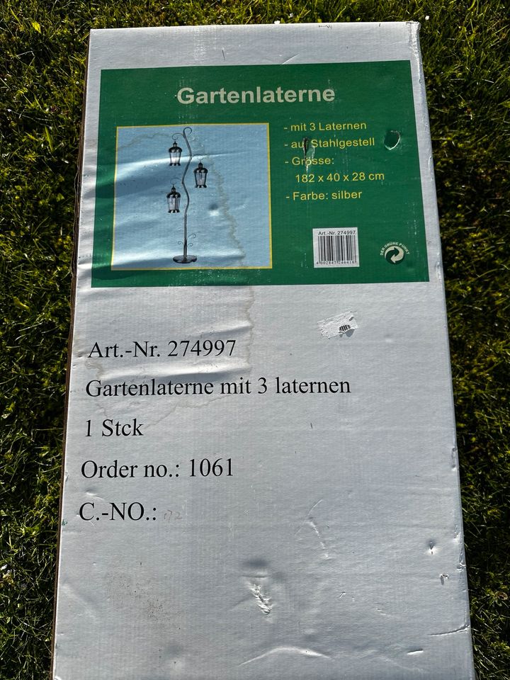 Gartenlaterne mit 3 Laternen in Traunstein