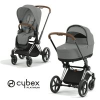 Cybex Platinum Priam Kinderwagen - New Generation - Mirage Grey - Gestell Chrome Brown - Lux Carry Cot Babywanne - NEU - TOP ANGEBOT Hessen - Fulda Vorschau