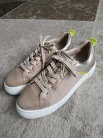 Bugatti Damen Leder Sneaker Gr.40 beige gold neongelb Nordrhein-Westfalen - Gütersloh Vorschau