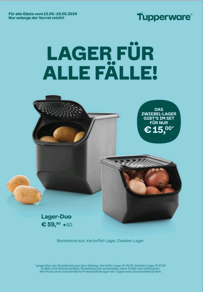 Tupperware Lager-Duo Kartoffellager Zwiebellager in Ihlow