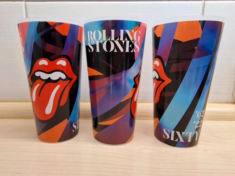 Rolling Stones Bruce Springsteen Fan Becher Merchandise Sixty in Allershausen