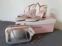 Silberne Sandaletten Gr. 38 + Tasche im SALE!! Saarland - Tholey Vorschau