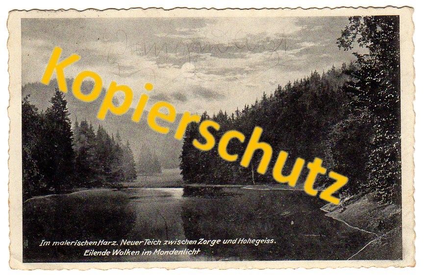Alte Ansichtskarte „Im malerischen Harz“, gelaufen 1934 in Landsberg (Saalekreis)