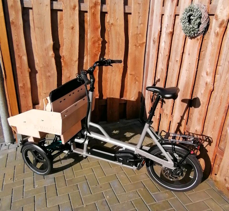 Lastenrad Transportrad Johansson Oscar mit Neigetechnik Brose in Twist