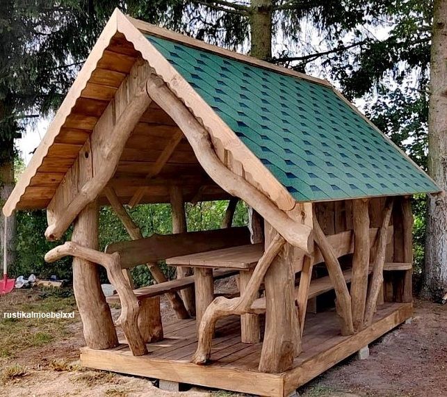 Baumstamm Pavillon - Gartenhütte inkl. Lieferung und Aufbau. in Erfurt