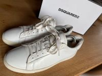 Dsquared Schuhe Sneaker weiß Leder 43 NP 320€ Bayern - Rosenheim Vorschau