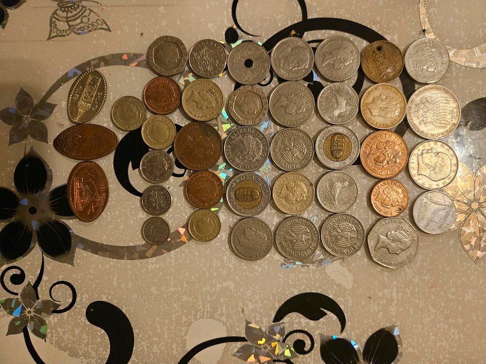 Verschiedene alter Münzen in Garmisch-Partenkirchen