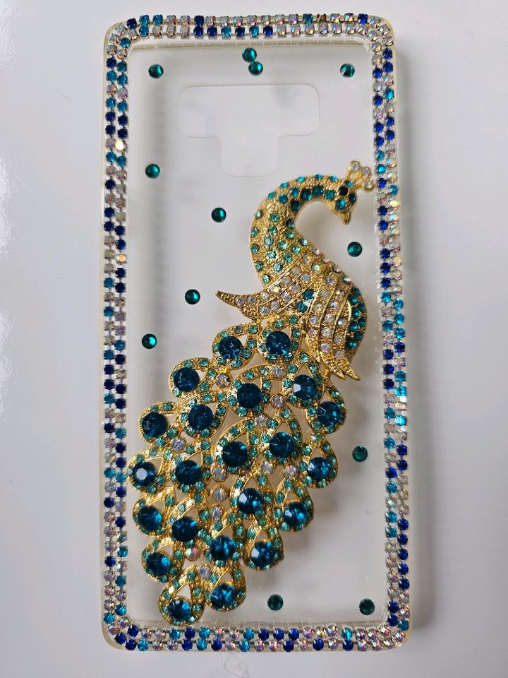 Samsung Galaxy Note 9 Cover Case Pfau Glitzer Strass in München