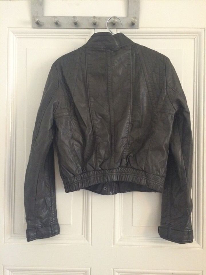 Zara Lederjacke Gr.M/36/38 grau Biker Blouson in Berlin