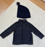 Fleecejacke Strickjacke mit Mütze Größe 86/92 dunkelblau/braun Baden-Württemberg - Kirchheim unter Teck Vorschau