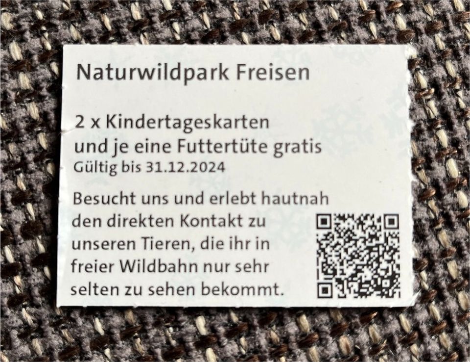 Gutscheine Naturwildpark Freisen 2 Kindertageskarten Wildpark in Merchweiler