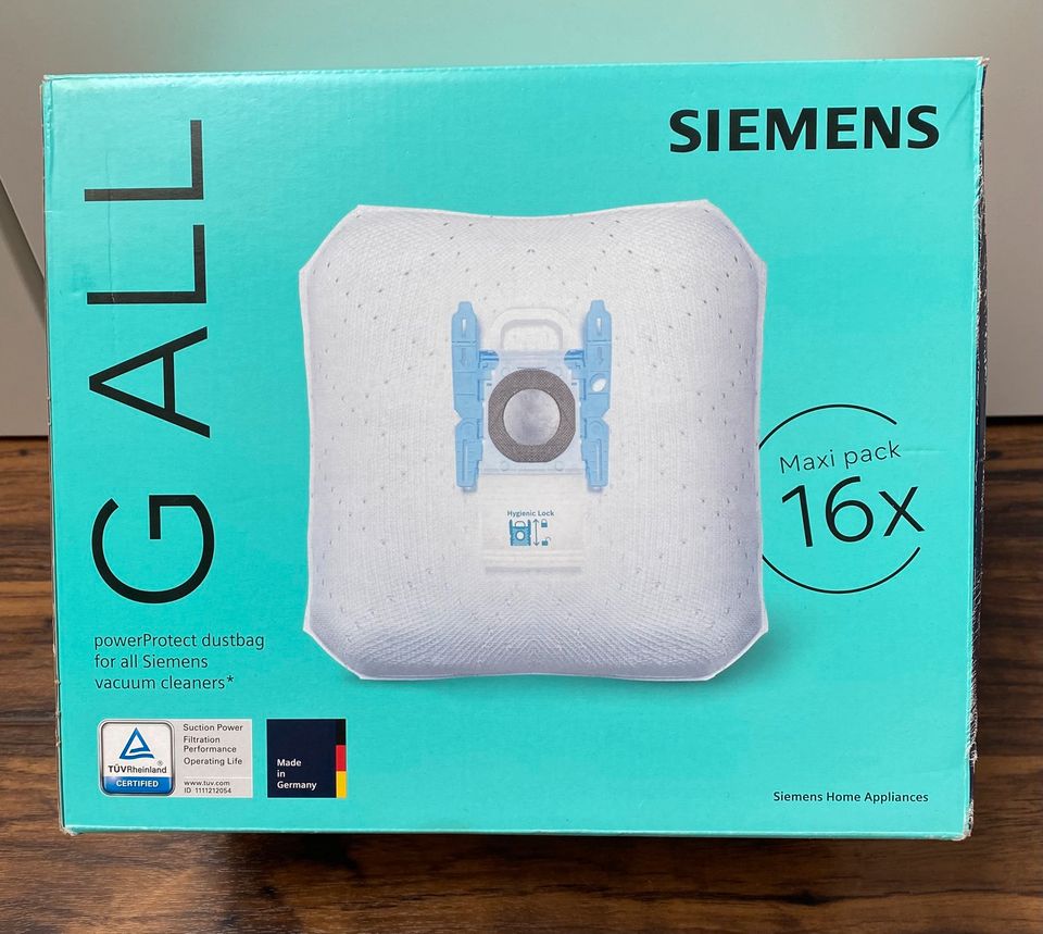 Siemens 16x Staubsaugerbeutel powerProtect Typ G ALL VZ16GALL NEU in Holm