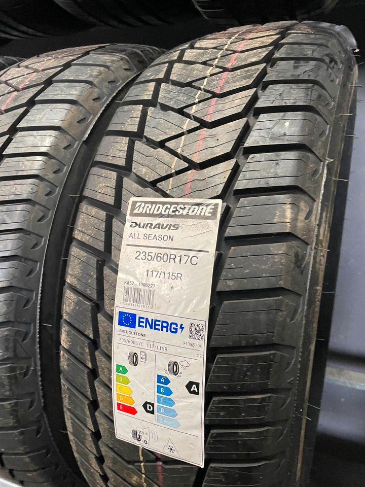 4 neue Allwetterreifen 235 60 R17C 117R Bridgestone DOT 1723 in Euskirchen