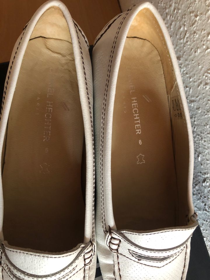 Loafers  echt Leder Damen Gr. 39 daniel Hechter hell Schuhe in Vilsbiburg