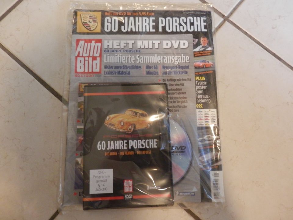 Auto Bild Sonderedition 2008 60 Jahre Porsche DVD Heft OVP in Frankfurt am Main