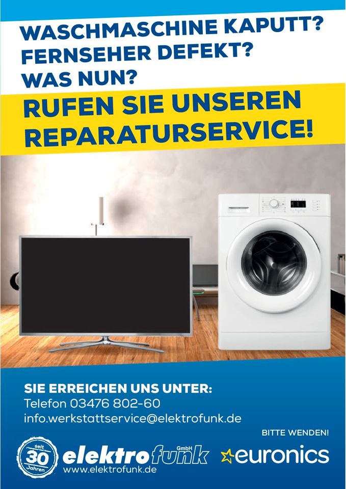 Service & Reparaturen von Haushaltsgeräten,TV & Multimedia in Hettstedt