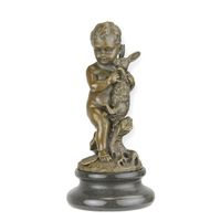 Bronze Skulptur / Figur ,"Junge mit Hase",sign.S.Felling, H.15cm Nordrhein-Westfalen - Borken Vorschau