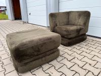 Sofa Couch Sessel Hocker vintage samt velour grün Bayern - Kitzingen Vorschau