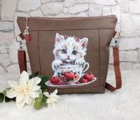 Große Handtasche *Handmade* NEU Katze Erdbeeren Hessen - Büdingen Vorschau