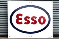 Emailschild Esso Benzin 1955 - Esso-Tankstelle Kr. Passau - Passau Vorschau