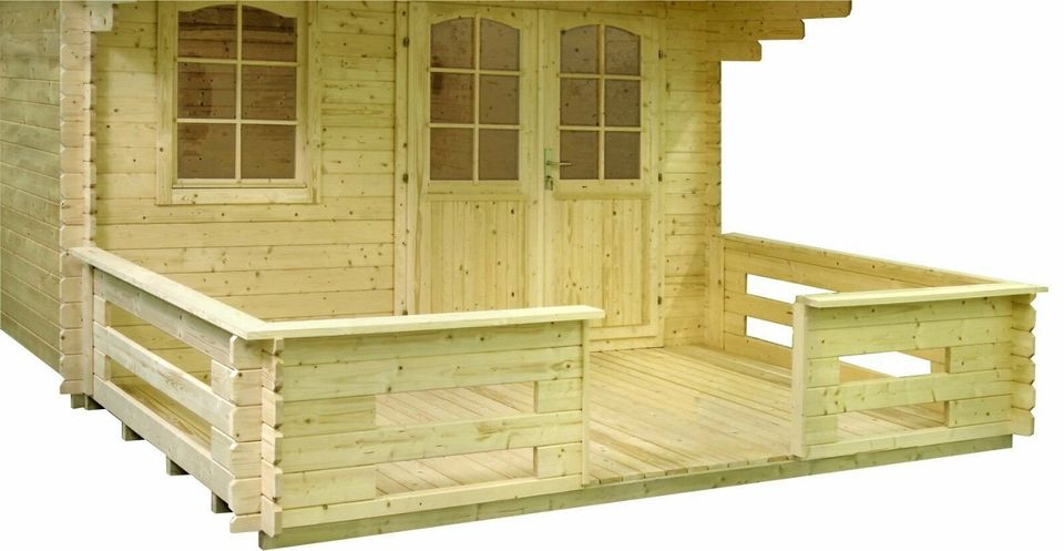 34 mm Terrasse 2.Wahl 400x130 cm für Gartenhaus Holzhaus Bastler Bausatz Holz Restposten  3010074 in Hahn am See